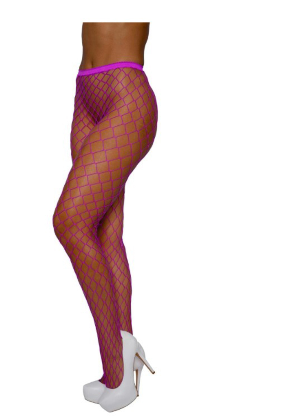 Neon Magenta Dreamgirl Fence Net Pantyhose